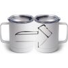 10 oz. White Stainless Steel Coffee Mug Thumbnail