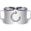 10 oz. White Stainless Steel Coffee Mug Thumbnail