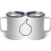 10 oz. White Stainless Steel Coffee Mug Thumbnail