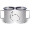10 oz. White Stainless Steel Coffee Mug Thumbnail