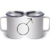 10 oz. White Stainless Steel Coffee Mug Thumbnail