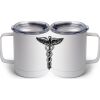 10 oz. White Stainless Steel Coffee Mug Thumbnail