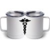 10 oz. White Stainless Steel Coffee Mug Thumbnail