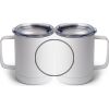 10 oz. White Stainless Steel Coffee Mug Thumbnail