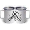 10 oz. White Stainless Steel Coffee Mug Thumbnail