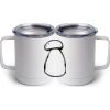 10 oz. White Stainless Steel Coffee Mug Thumbnail