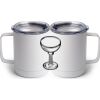 10 oz. White Stainless Steel Coffee Mug Thumbnail