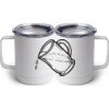 10 oz. White Stainless Steel Coffee Mug Thumbnail