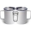 10 oz. White Stainless Steel Coffee Mug Thumbnail