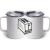 10 oz. White Stainless Steel Coffee Mug Thumbnail