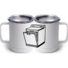 10 oz. White Stainless Steel Coffee Mug Thumbnail