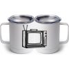 10 oz. White Stainless Steel Coffee Mug Thumbnail