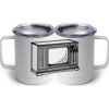 10 oz. White Stainless Steel Coffee Mug Thumbnail