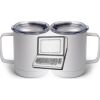 10 oz. White Stainless Steel Coffee Mug Thumbnail
