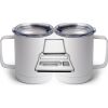 10 oz. White Stainless Steel Coffee Mug Thumbnail