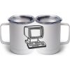10 oz. White Stainless Steel Coffee Mug Thumbnail