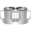 10 oz. White Stainless Steel Coffee Mug Thumbnail