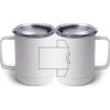 10 oz. White Stainless Steel Coffee Mug Thumbnail