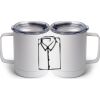 10 oz. White Stainless Steel Coffee Mug Thumbnail