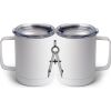 10 oz. White Stainless Steel Coffee Mug Thumbnail