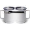 10 oz. White Stainless Steel Coffee Mug Thumbnail