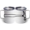 10 oz. White Stainless Steel Coffee Mug Thumbnail