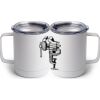 10 oz. White Stainless Steel Coffee Mug Thumbnail