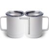 10 oz. White Stainless Steel Coffee Mug Thumbnail