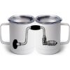 10 oz. White Stainless Steel Coffee Mug Thumbnail
