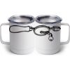 10 oz. White Stainless Steel Coffee Mug Thumbnail