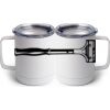 10 oz. White Stainless Steel Coffee Mug Thumbnail
