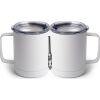 10 oz. White Stainless Steel Coffee Mug Thumbnail