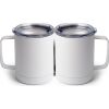 10 oz. White Stainless Steel Coffee Mug Thumbnail