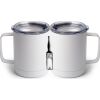 10 oz. White Stainless Steel Coffee Mug Thumbnail