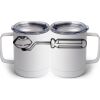 10 oz. White Stainless Steel Coffee Mug Thumbnail