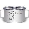 10 oz. White Stainless Steel Coffee Mug Thumbnail