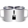 10 oz. White Stainless Steel Coffee Mug Thumbnail