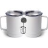 10 oz. White Stainless Steel Coffee Mug Thumbnail