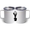 10 oz. White Stainless Steel Coffee Mug Thumbnail