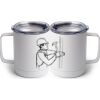 10 oz. White Stainless Steel Coffee Mug Thumbnail
