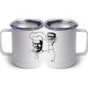 10 oz. White Stainless Steel Coffee Mug Thumbnail