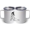 10 oz. White Stainless Steel Coffee Mug Thumbnail