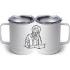 10 oz. White Stainless Steel Coffee Mug Thumbnail