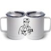 10 oz. White Stainless Steel Coffee Mug Thumbnail