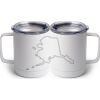 10 oz. White Stainless Steel Coffee Mug Thumbnail