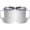 10 oz. White Stainless Steel Coffee Mug Thumbnail