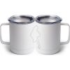 10 oz. White Stainless Steel Coffee Mug Thumbnail