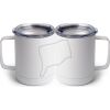 10 oz. White Stainless Steel Coffee Mug Thumbnail