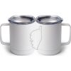 10 oz. White Stainless Steel Coffee Mug Thumbnail