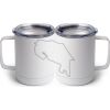 10 oz. White Stainless Steel Coffee Mug Thumbnail